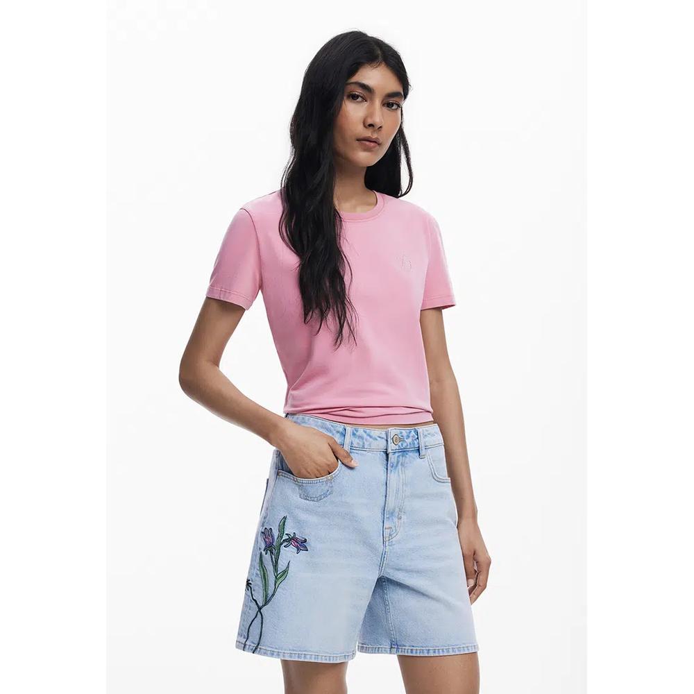 Бермуды Denim с цветами 4