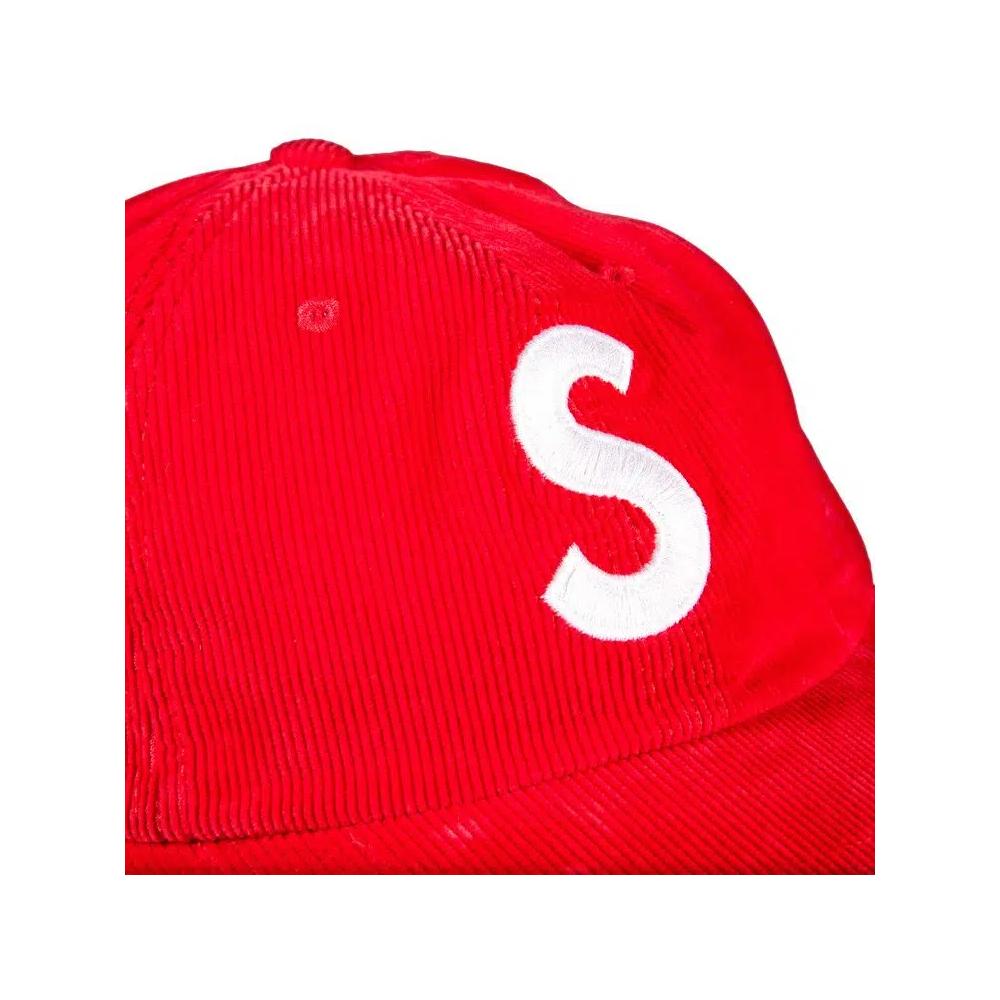 Бейсболки-защелки Supreme Fine Wale Corduroy S Logo 6-Panel 'Red' 3