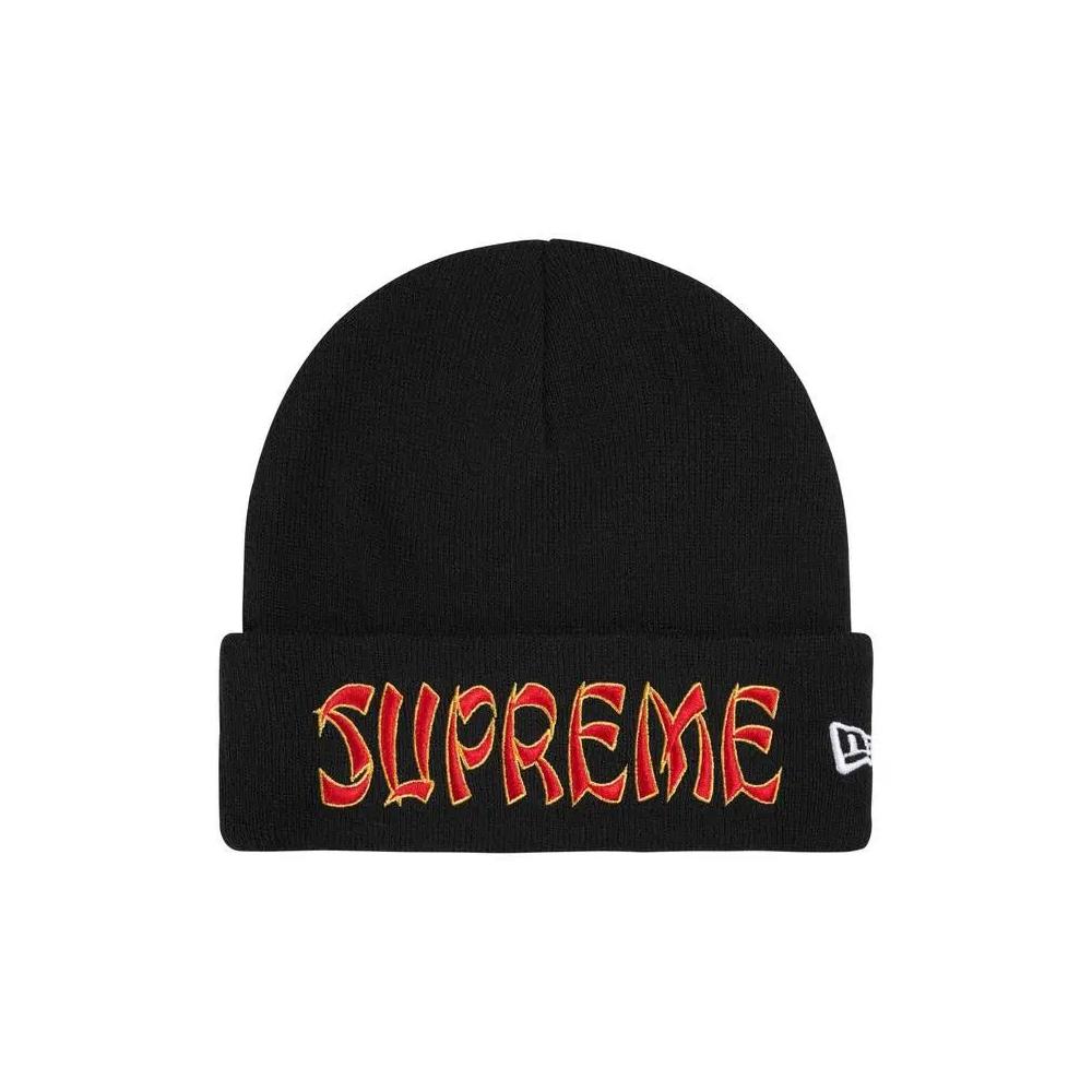 Шапки-бини Supreme New Era Action Beanie 'Black' 1