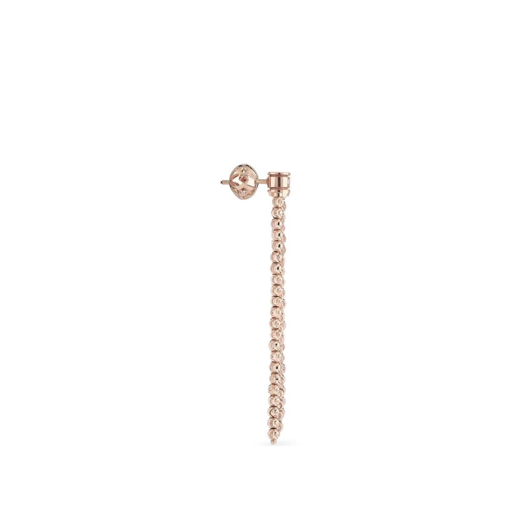 Moon three-row diamond drop earrings 2