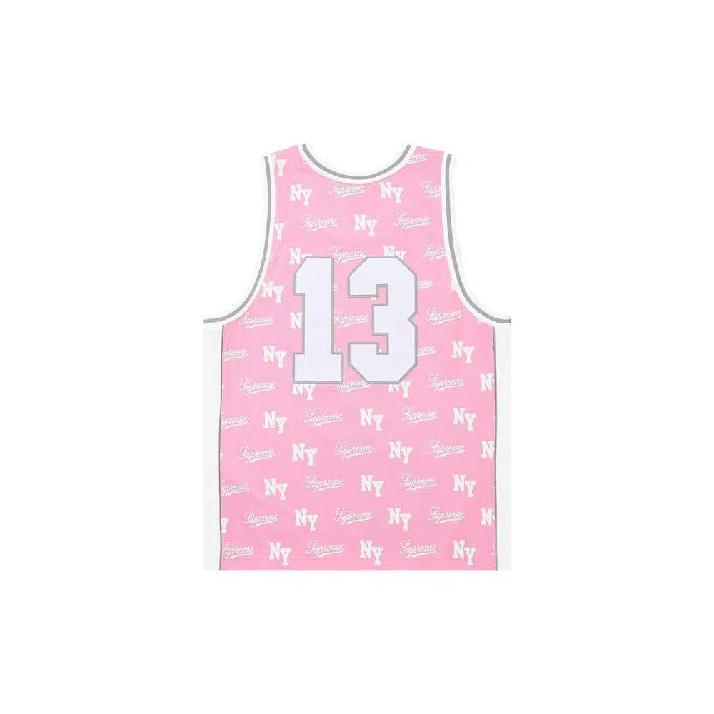 Джерси Supreme x Mitchell & Ness Monogram Jersey 'Pink' 2