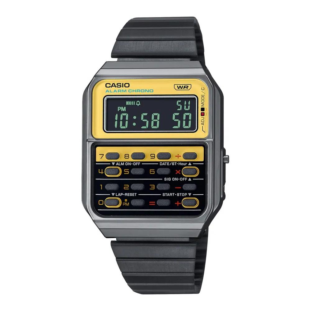 Casio калькулятор-часы из стали (CA-500WEGG-9B) 1