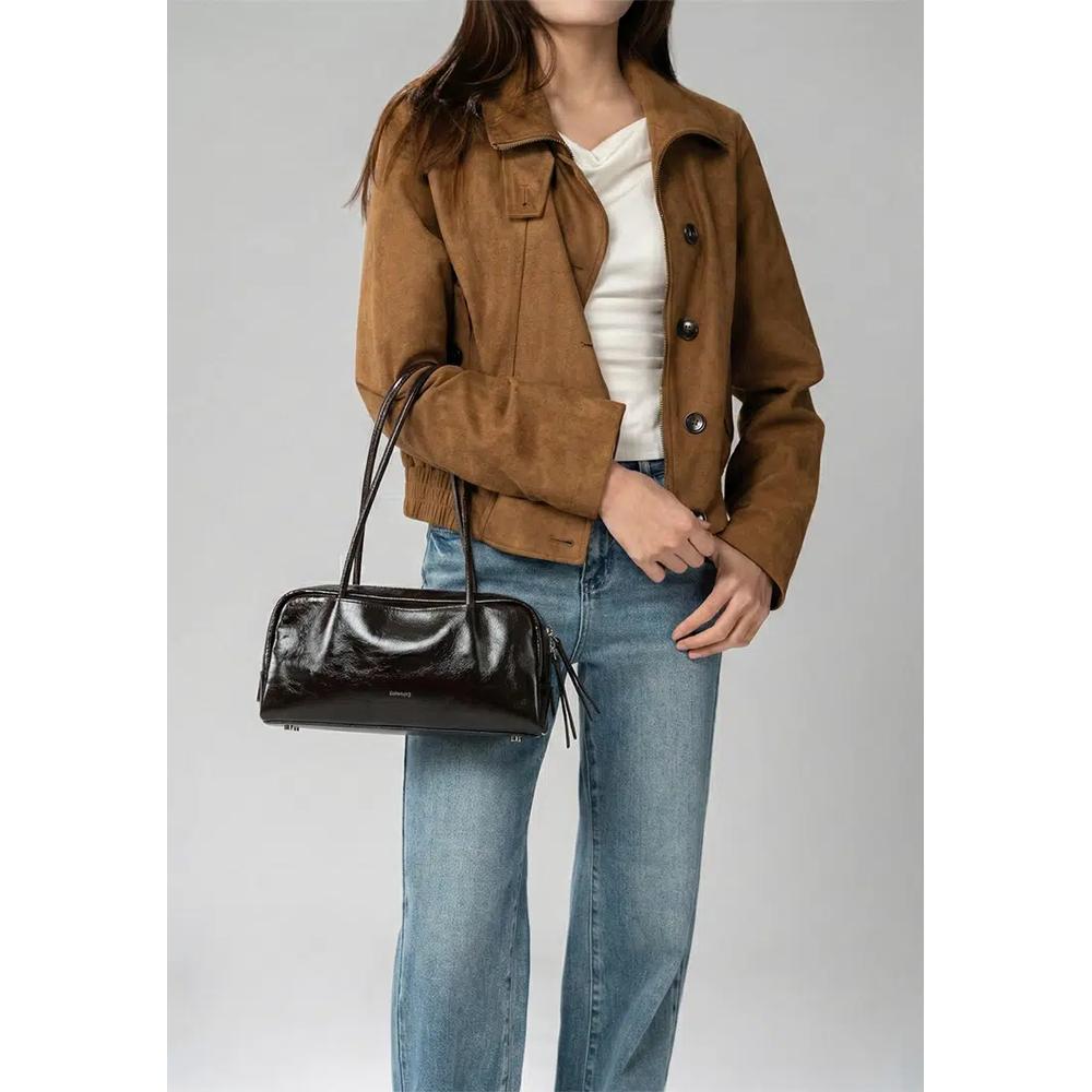 TONA Pocket East West Boston Bag - Состаренный серо-коричневый 7