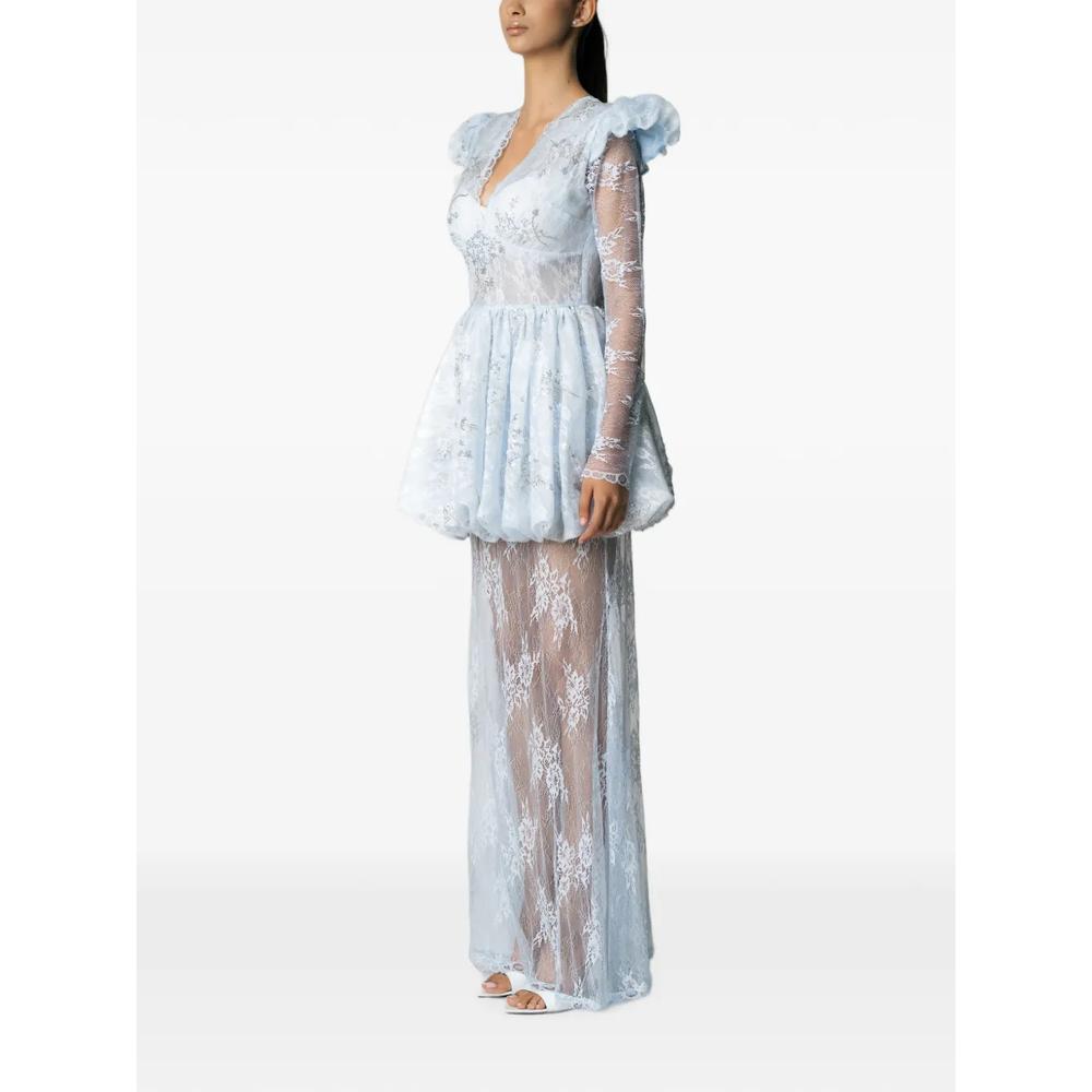 lace-overlay balloon-skirt maxi dress 4