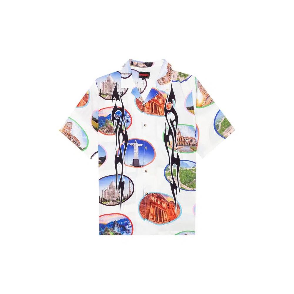 Рубашки на пуговицах Pleasures 7 Wonder Camp Shirt 'White' 1