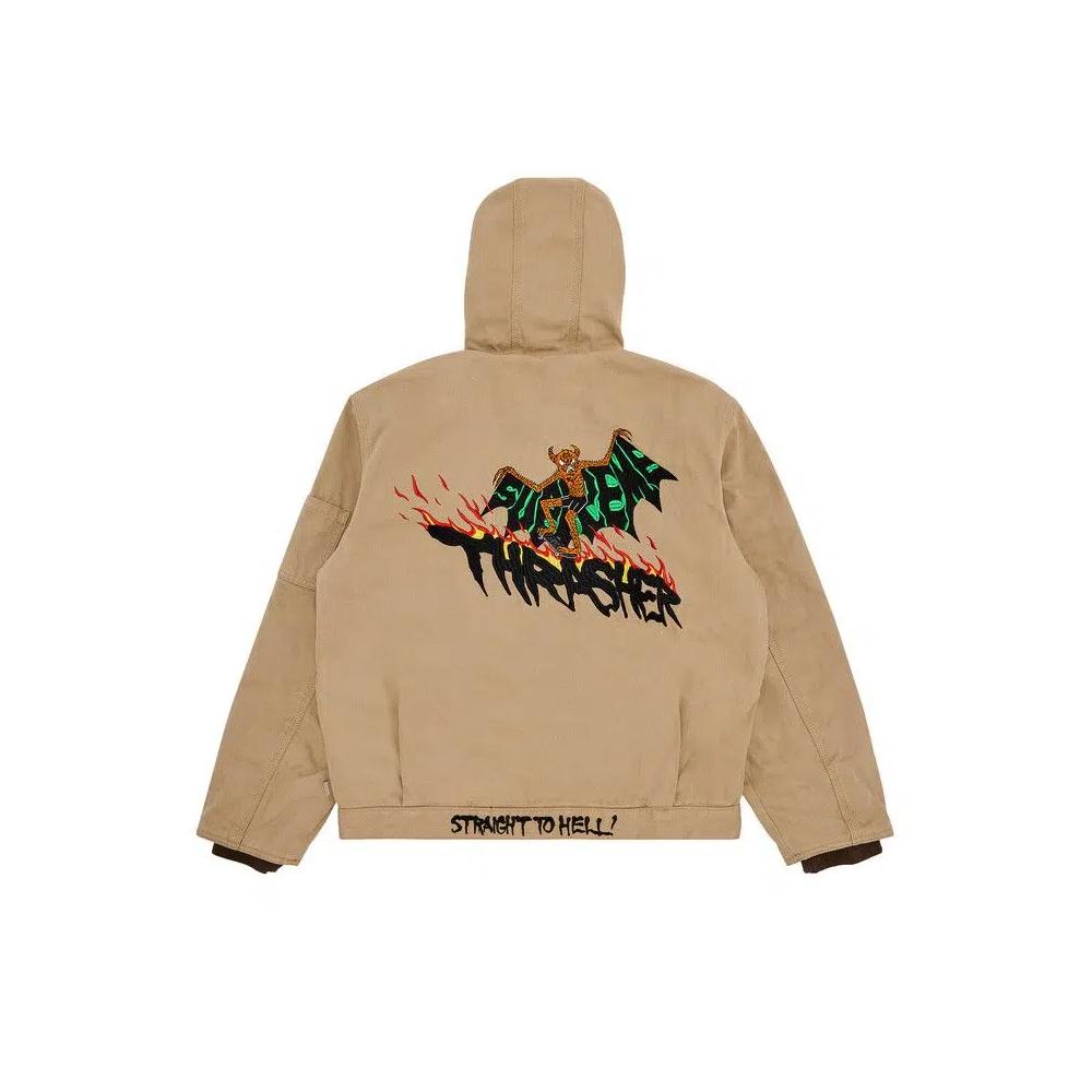 Куртки Supreme x Thrasher Hooded Work Jacket 'Tan' 2