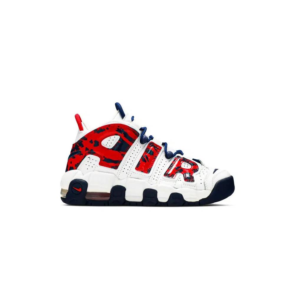 Кроссовки Nike Air More Uptempo GS 'Red Navy Camo' 2