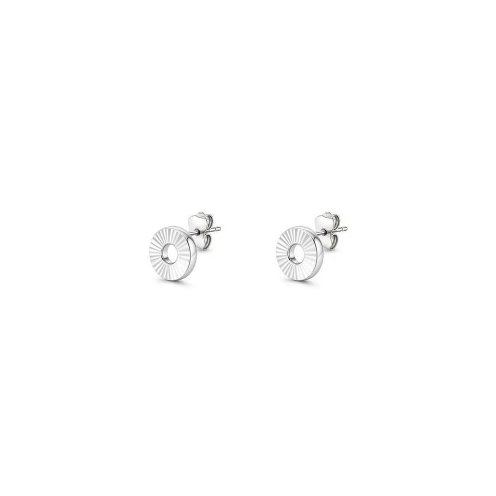 TOMEI Серьги-пончики, белое золото 585/14K 2