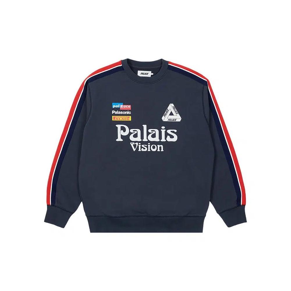 Крю-неки Palace Flag Stripe Crew 'Темно-синий' 1