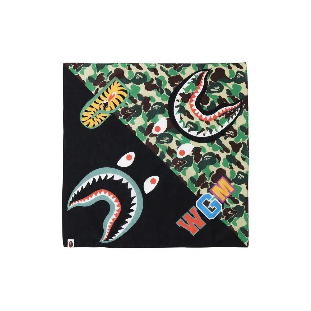 Шарфы BAPE ABC Camo Shark Bandana 'Зеленый' 1