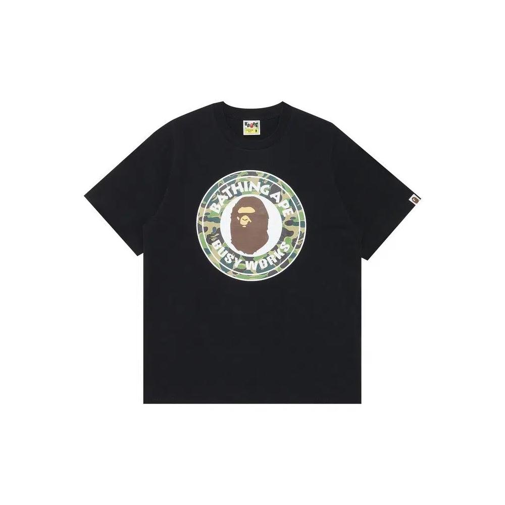 Футболки BAPE 1st Camo Busy Works Tee 'Black/Green' 1