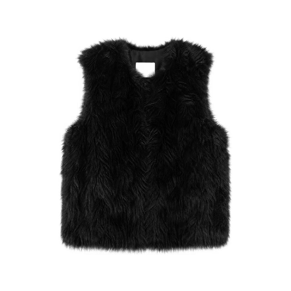 feather-embellished gilet 1