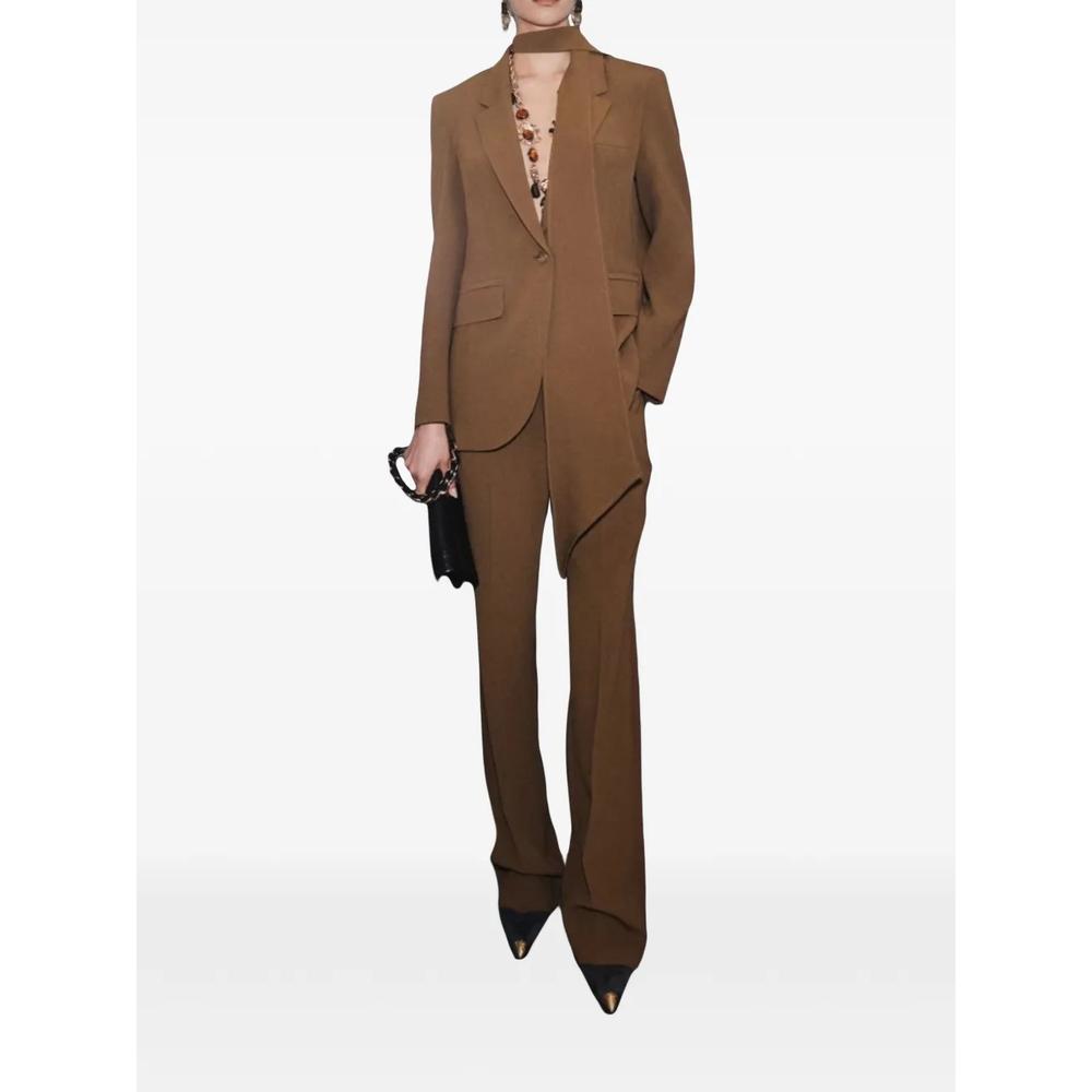 Однобортный блейзер с шарфом 2