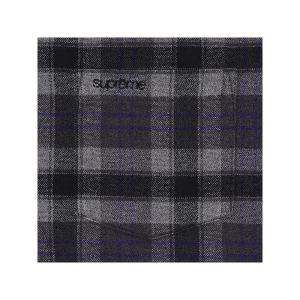 Фланелевые рубашки Supreme Plaid Flannel Shirt 'Black' 3