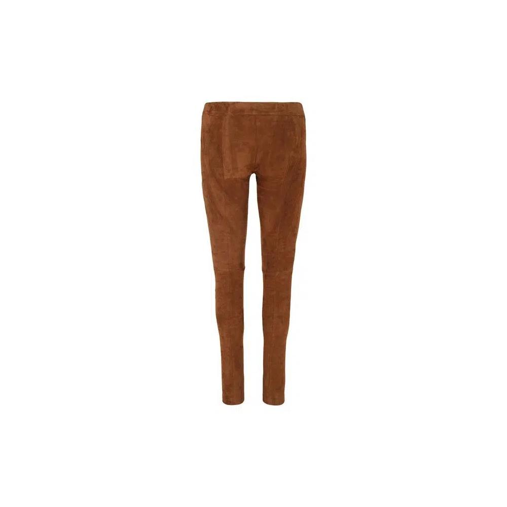 Низ Ferragamo Suede Leggings 'Коричневый' 3