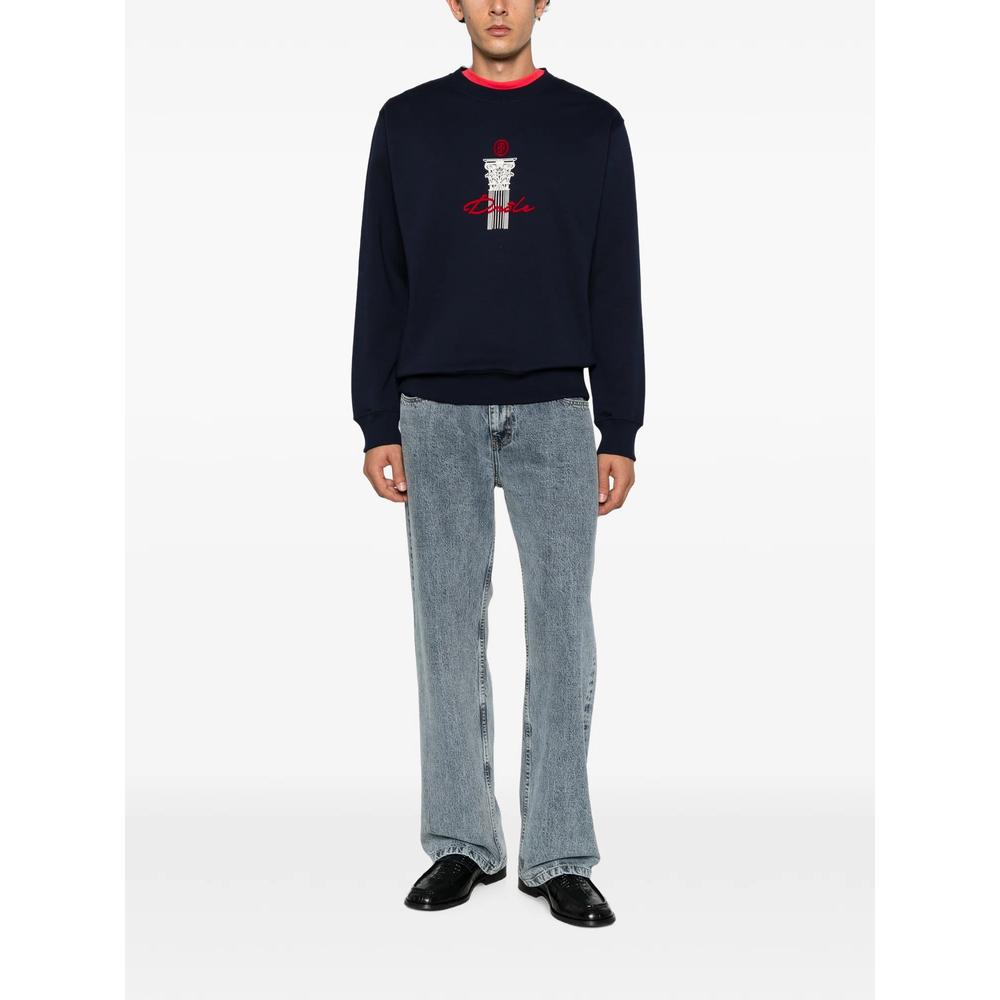 column-print sweatshirt 2