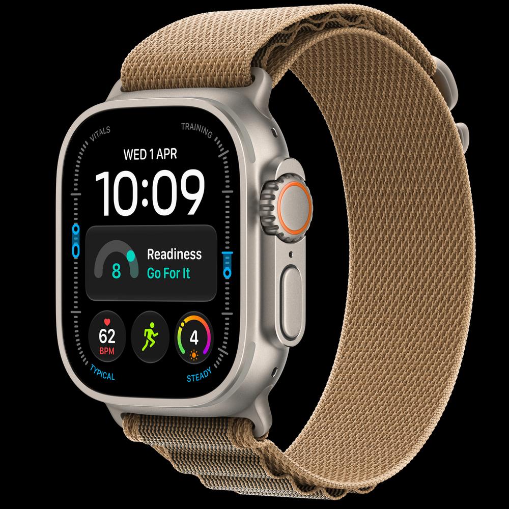 Apple Watch Ultra 4 49 мм, GPS + Cellular, титан, Natural, ремешок Desert Alpine Loop 1