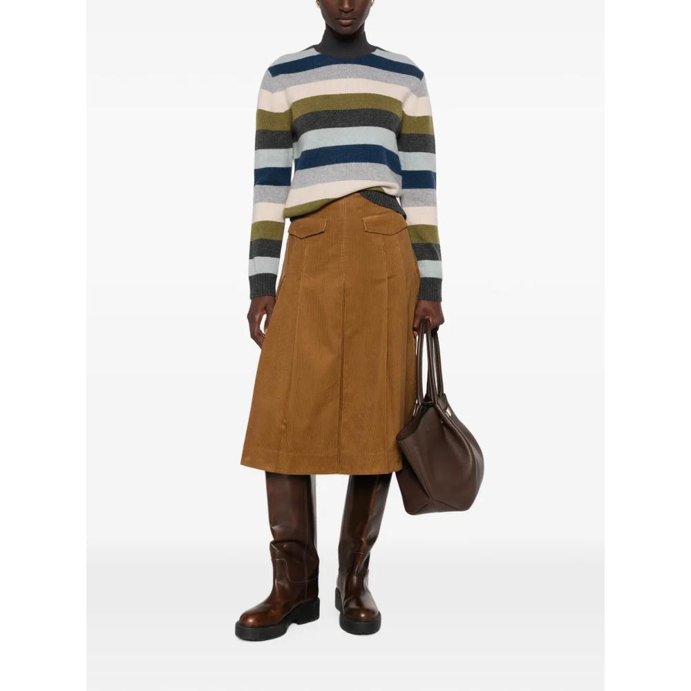 pleated corduroy midi skirt 2