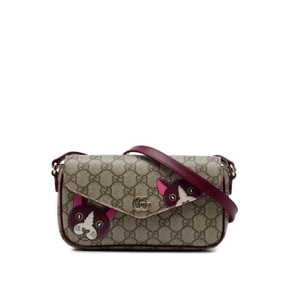 Сумка через плечо Ophidia Cat Print с узором GG Supreme (2016-2026 годы) 1