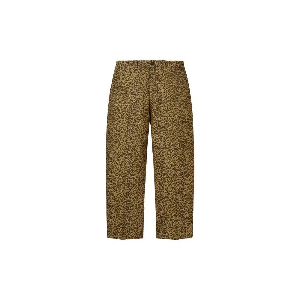Брюки Supreme Leopard Wool Trouser 'Тан' 1