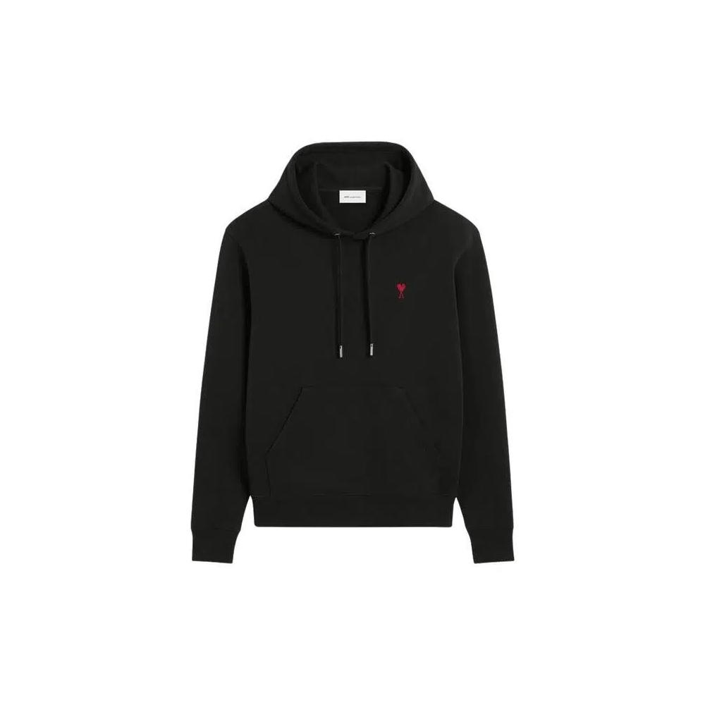 Худи Ami Quota Hoodie With Red De Coeur «Чёрный» 1