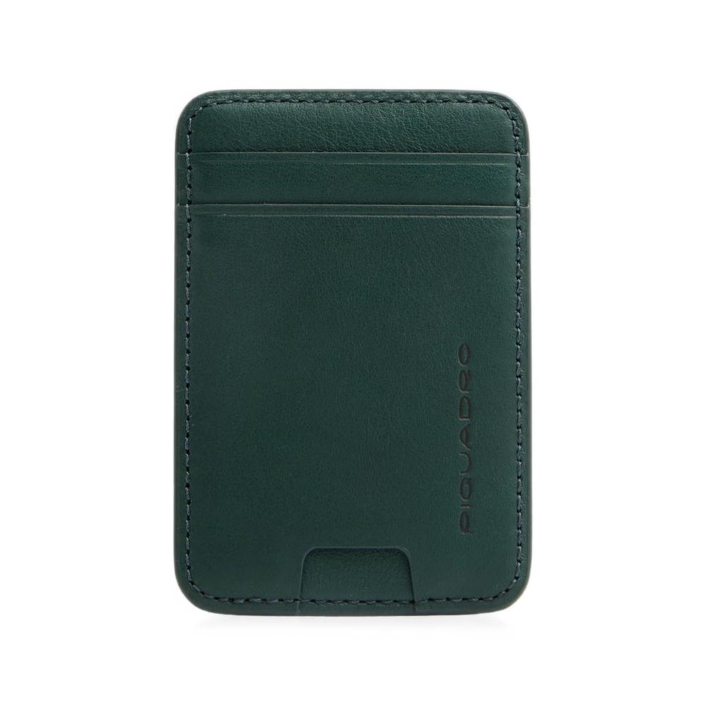 MagSafe® logo-debossed leather cardholder 1
