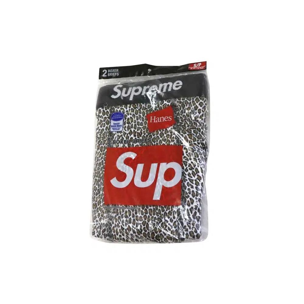 Нижнее белье Supreme x Hanes Leopard Boxer Briefs (2 Pack) 'Leopard' 1