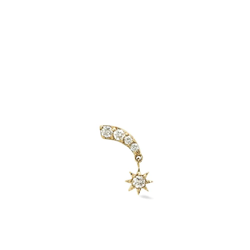 Серьга-гвоздик Starburst из желтого золота с бриллиантами 2