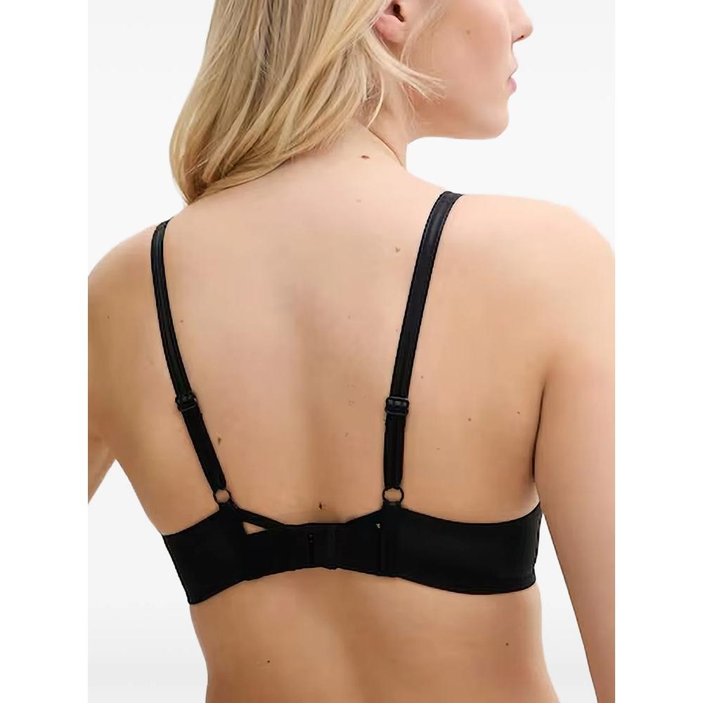 Crush lace-panelled underwired bra 2