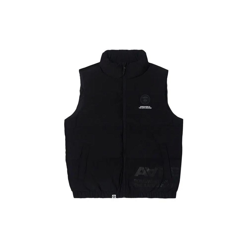 Жилеты AAPE Moonface Patch Down Vest 'Черный' 1