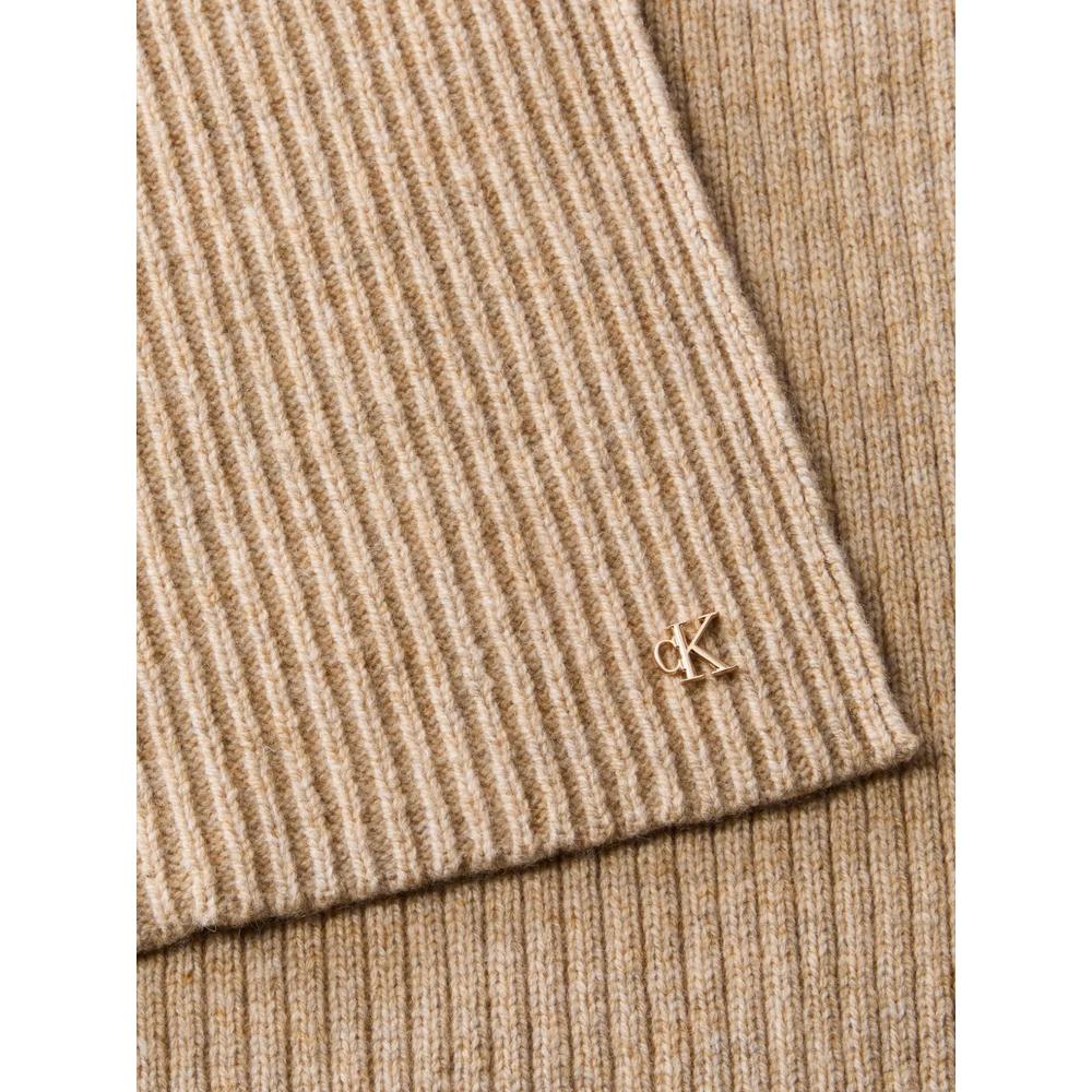 ribbed-knit logo-plaque scarf 2