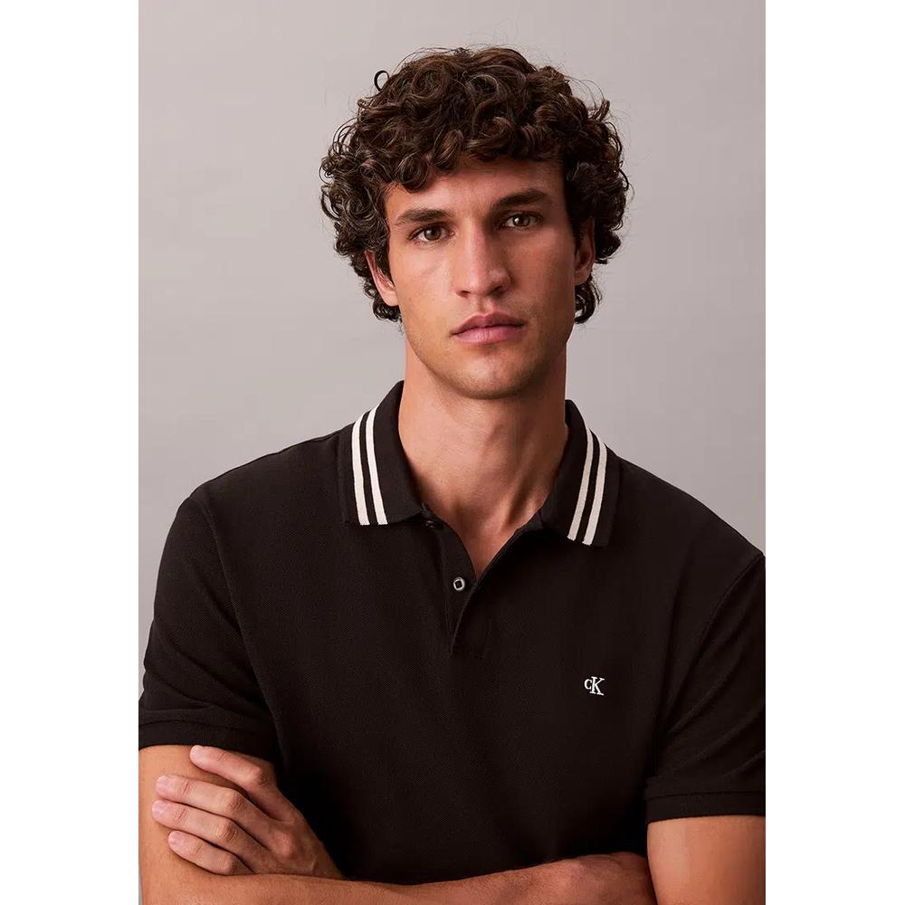Классическое поло с монограммой и пике - Calvin Klein Jeans 3