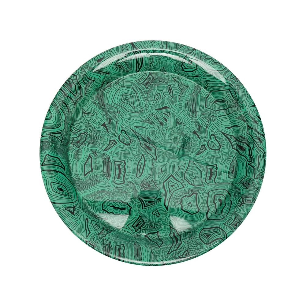 Круглый поднос Malachite 1