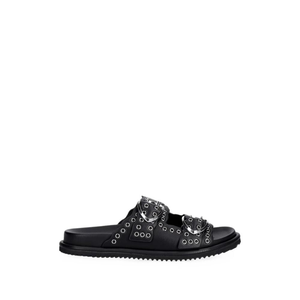 eyelet-embellished buckle-fastening sandals 1