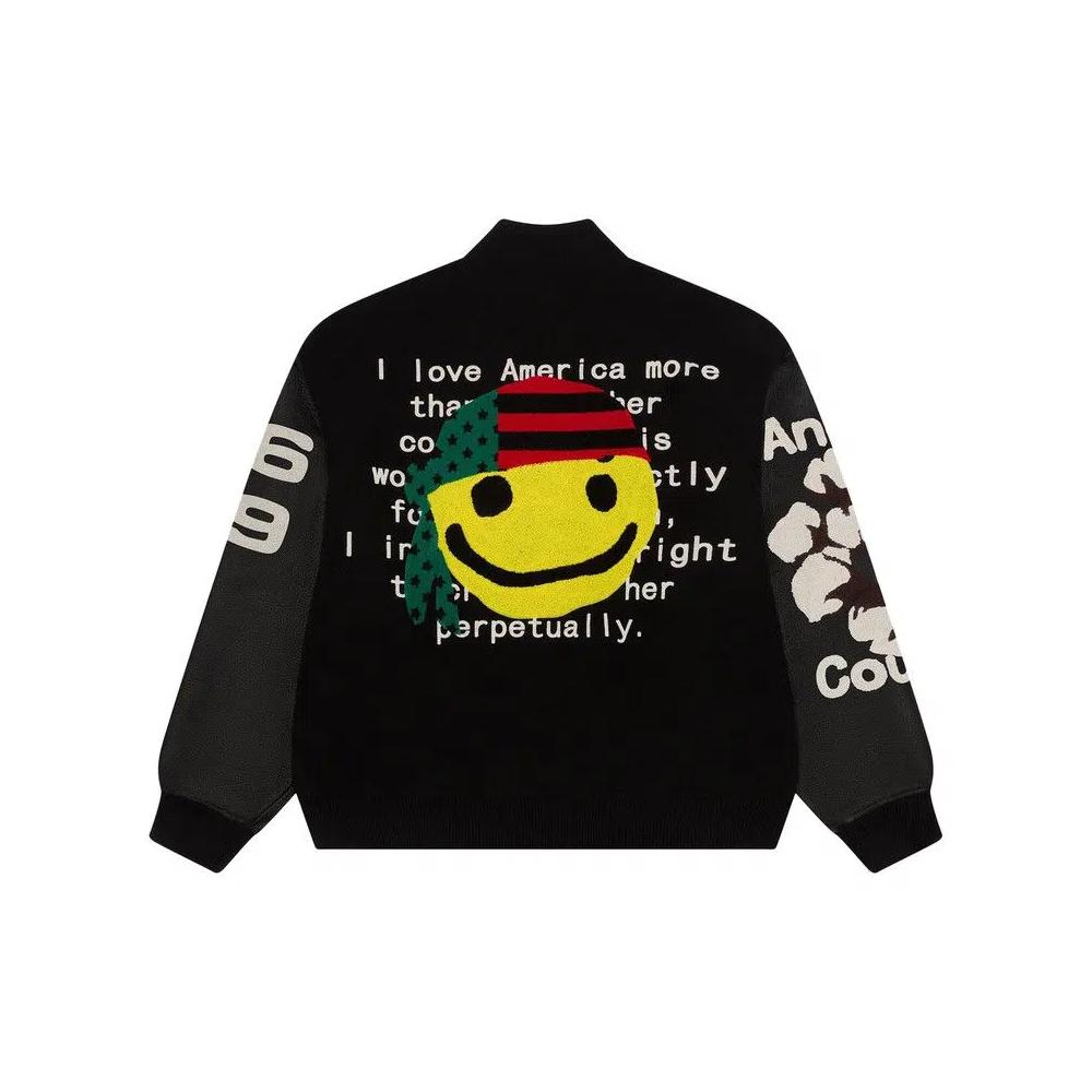 Бомберы Denim Tears x Cactus Plant Flea Market Cactus Tears Varsity Jacket 'Black' 2