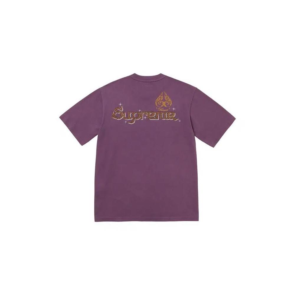 Рубашки и топы Supreme Peacock Short-Sleeve Top 'Фиолетовый' 2