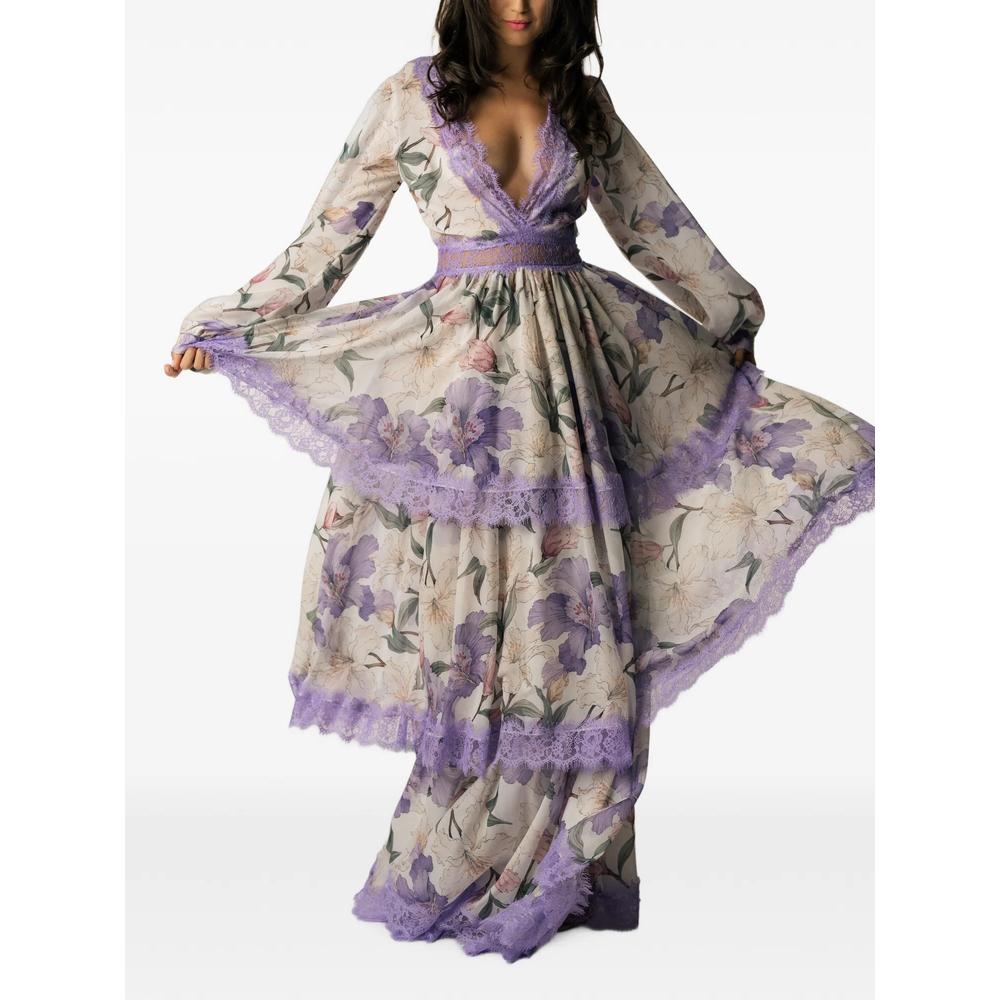 Elysia lace-trimmed floral-print maxi dress 2