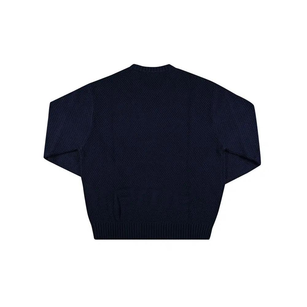 Свитера Supreme Textured Small Box Sweater 'Navy' 2