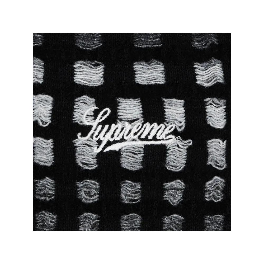 Поло Supreme Gradient Grid Zip Up Polo 'Black' 3