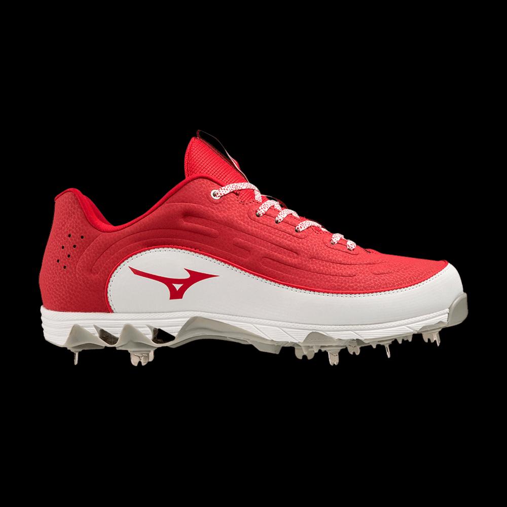 Бутсы Mizuno 9-Spike Ambition 3 Low «Красный Белый» 1