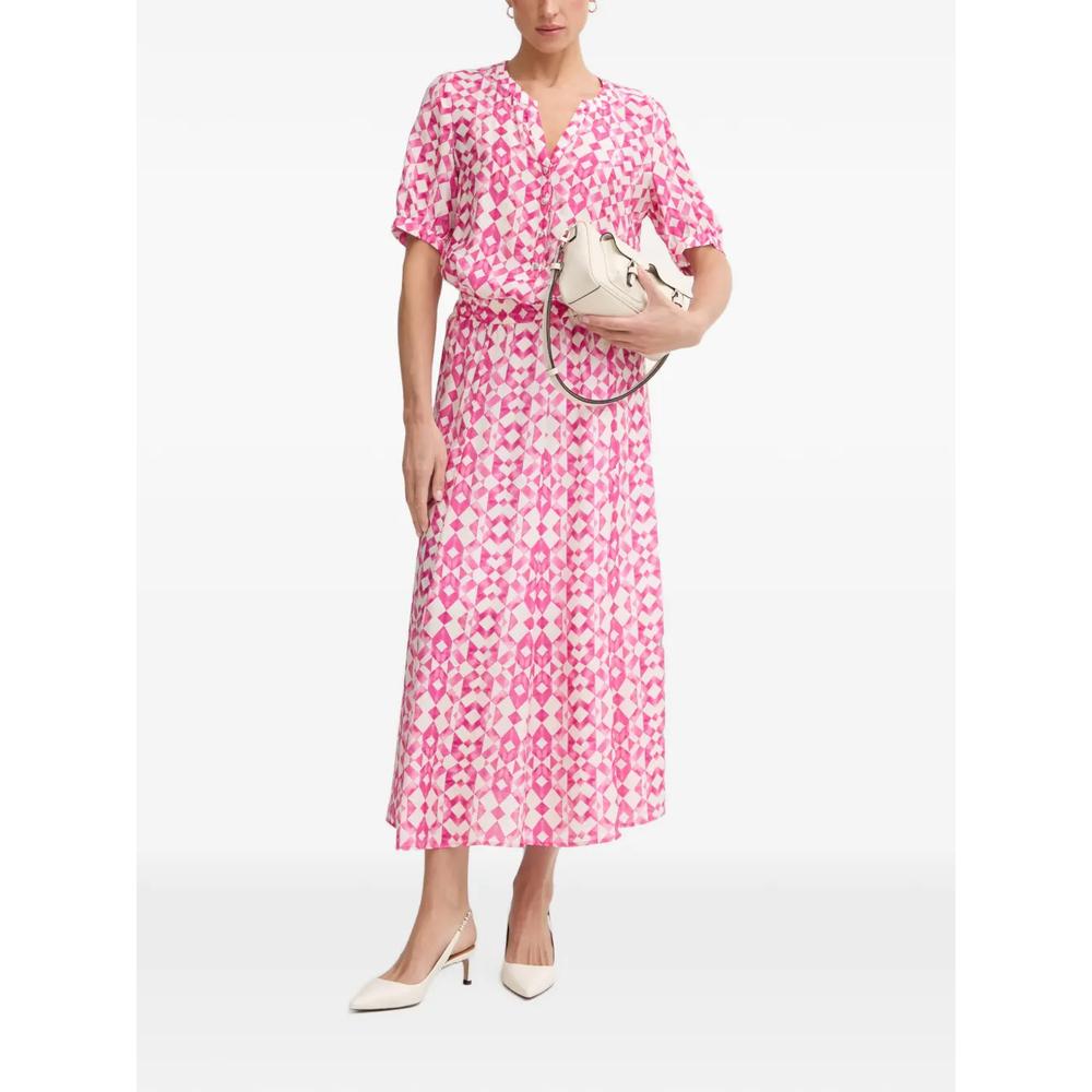 geometric-print elasticated-waist midi skirt 2