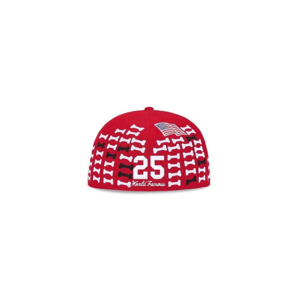 Шапки Supreme Bones Box Logo New Era 'Red' 3