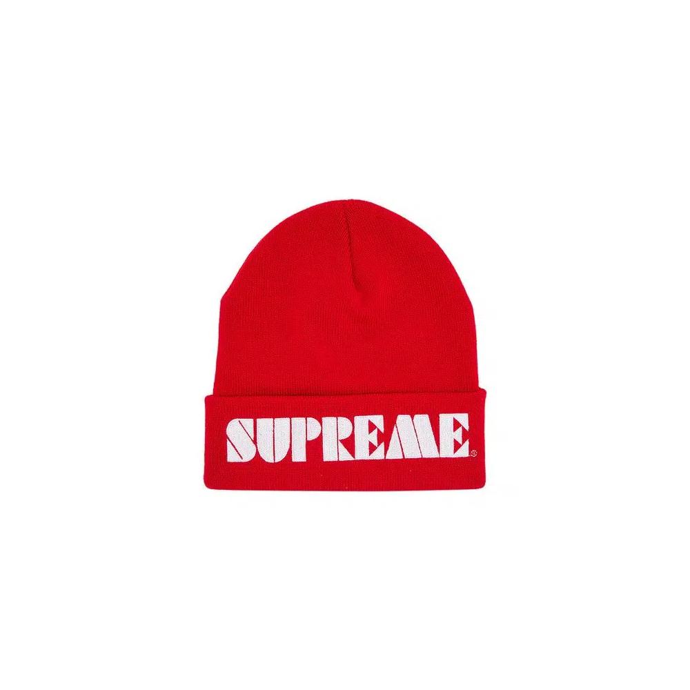 Бини Supreme Stencil Beanie 'Red' 1