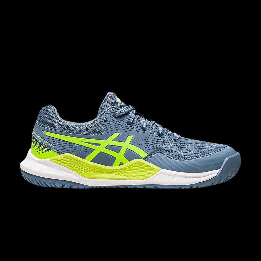 Кроссовки Asics Gel Resolution 9 GS 'Steel Blue Hazard Green' 1