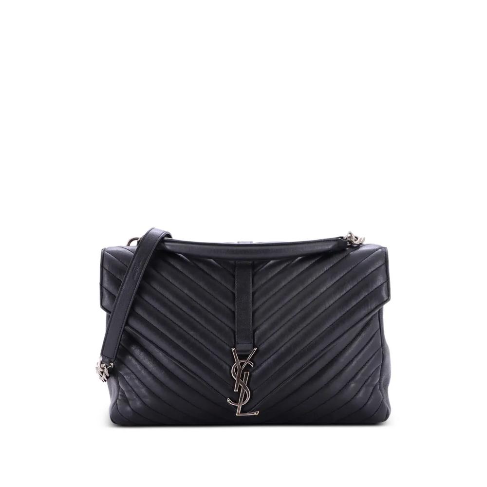 Большая сумка на плечо Classic Monogram College Bag Matelasse Chevron Leather 1