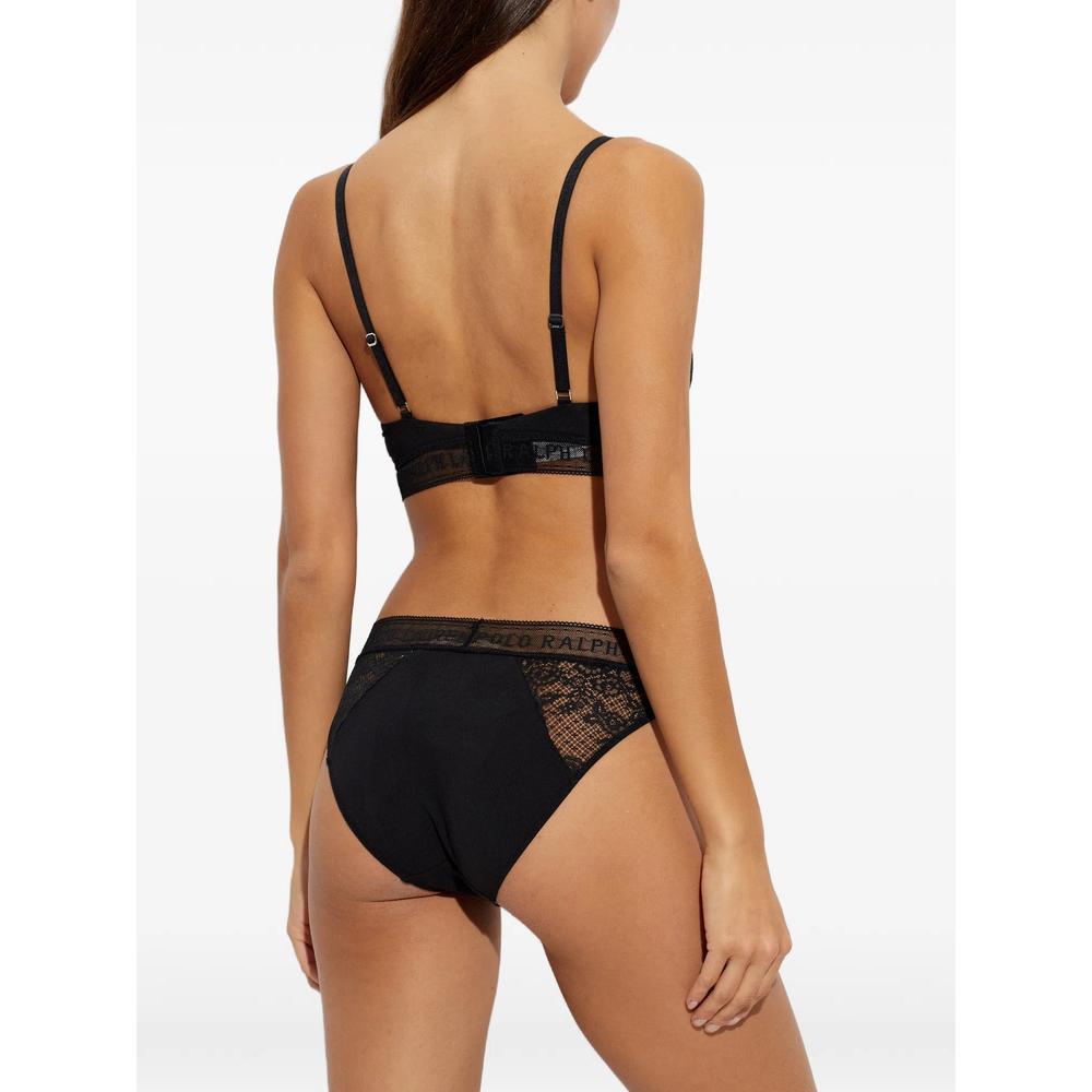 lace-trimmed logo-band bra 4