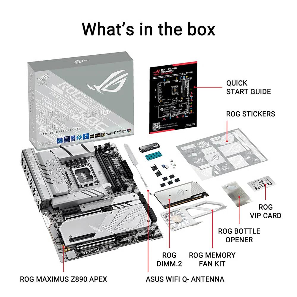 ASUS ROG MAXIMUS Z890 APEX ATX белая материнская плата (DDR5) 6