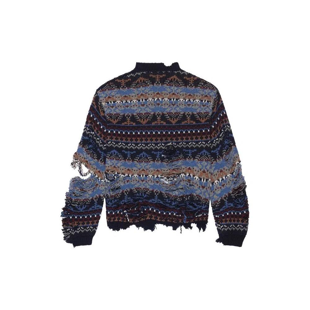 Трикотаж Balenciaga Ripped Sweater 'Navy/Multicolor' 2