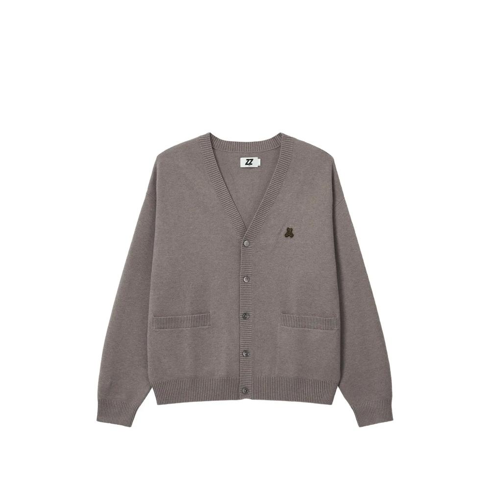 logo-patch cardigan 1