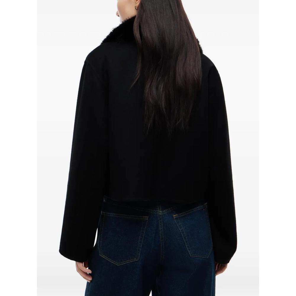 faux-fur collar buttoned jacket 4